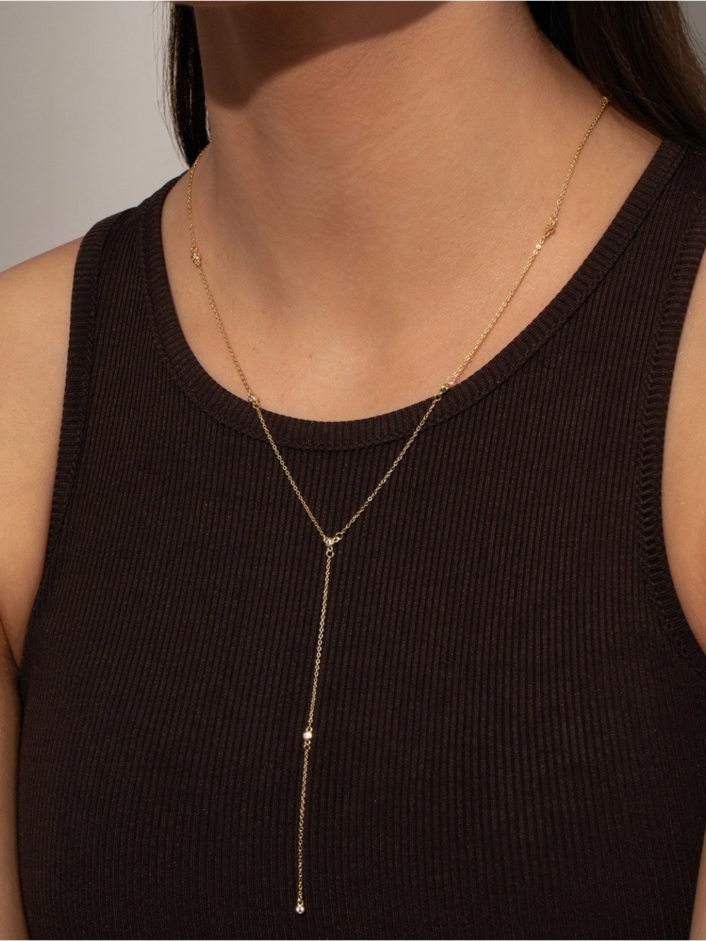 NEW Uncommon James Gold Icy Lariat Necklace
